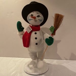 Annalee 15” Holly Berry Snowman NWT